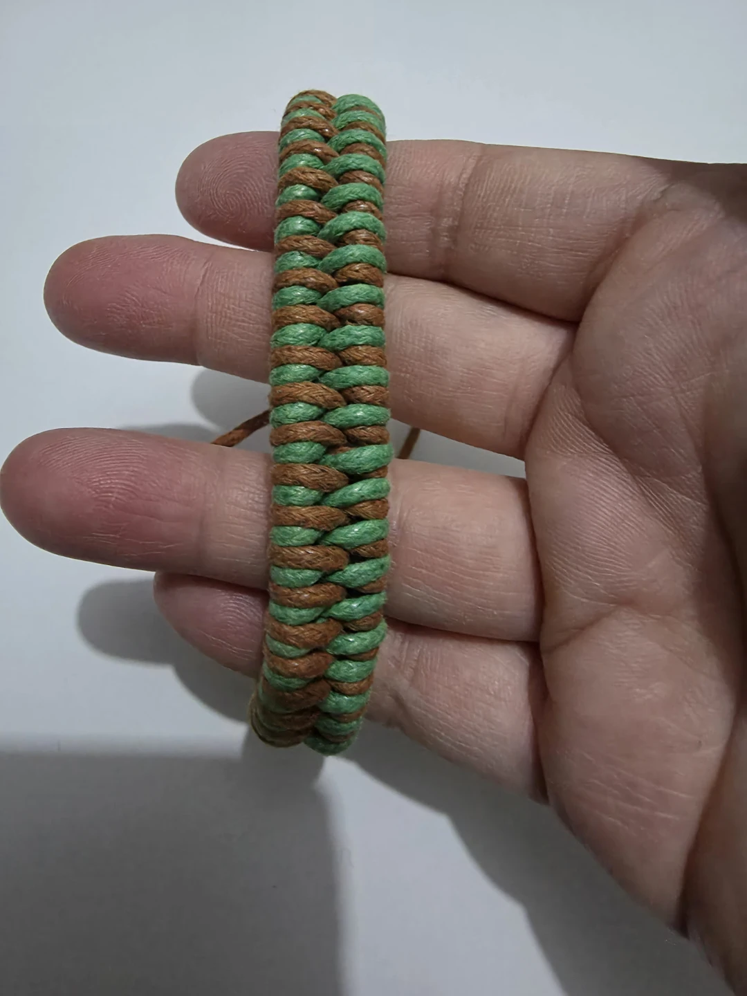 Woven Green and Brown Cord Bracelet ⚽️