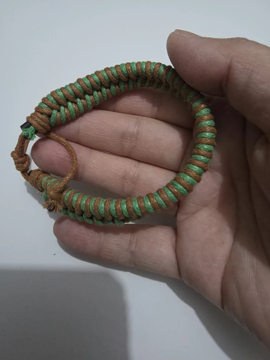 Woven Green and Brown Cord Bracelet ⚽️ - photo 2