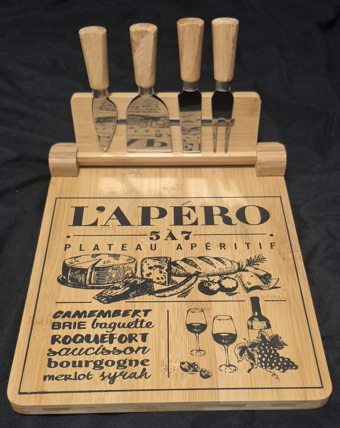 Stokes Cheese Platter Set with 4 Knives - photo 2