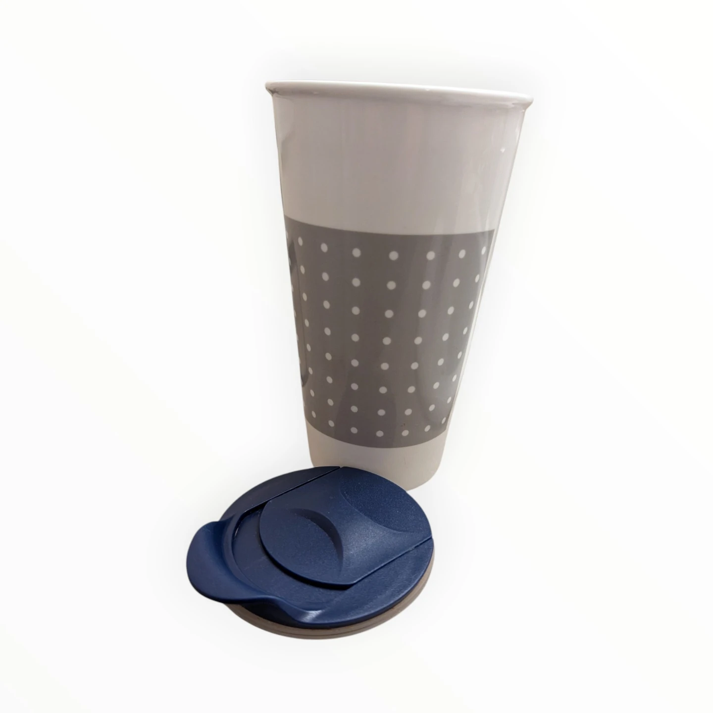 NEW never used Ceramic Tim Hortons Travel Mug Tumbler With Lid