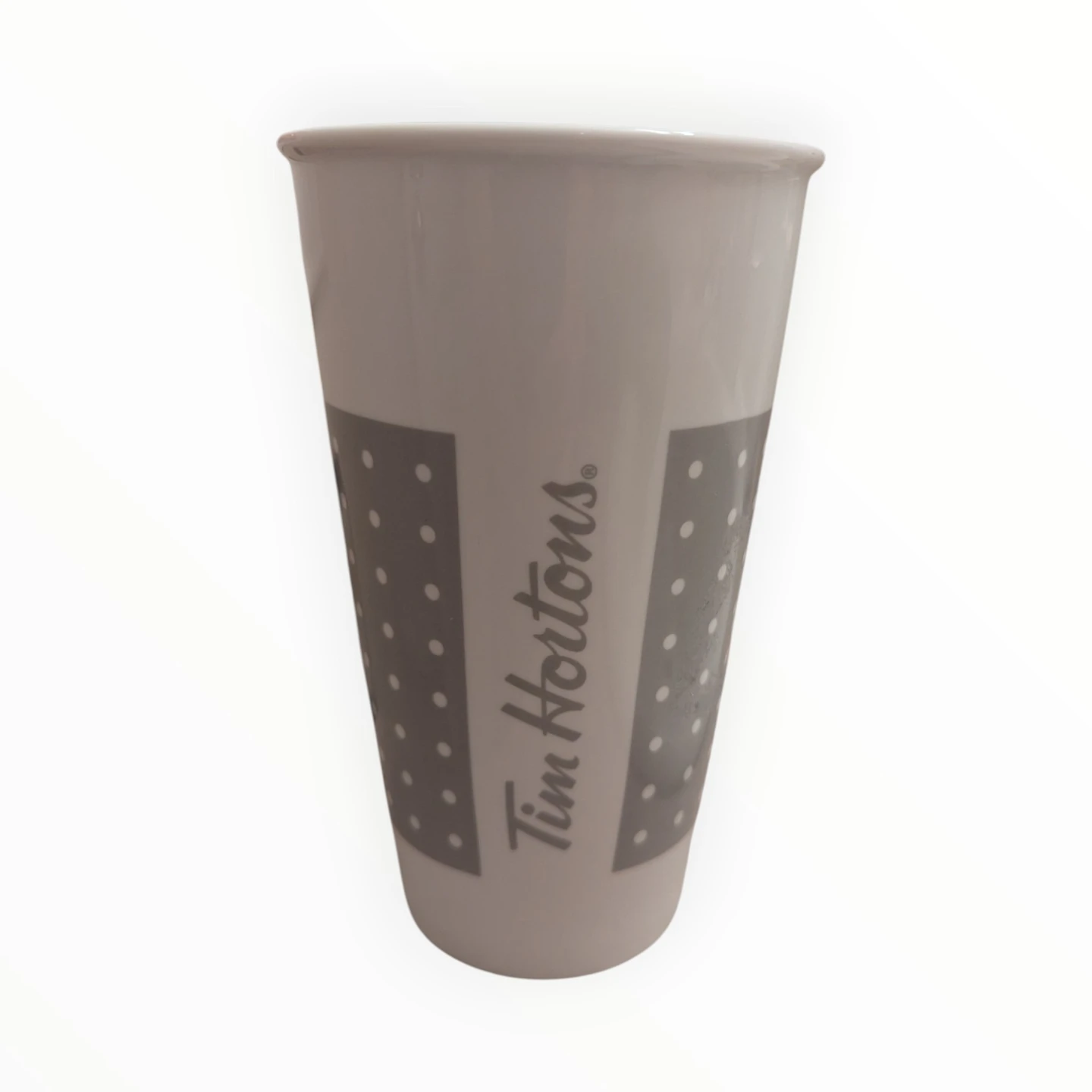 NEW never used Ceramic Tim Hortons Travel Mug Tumbler With Lid - photo 3