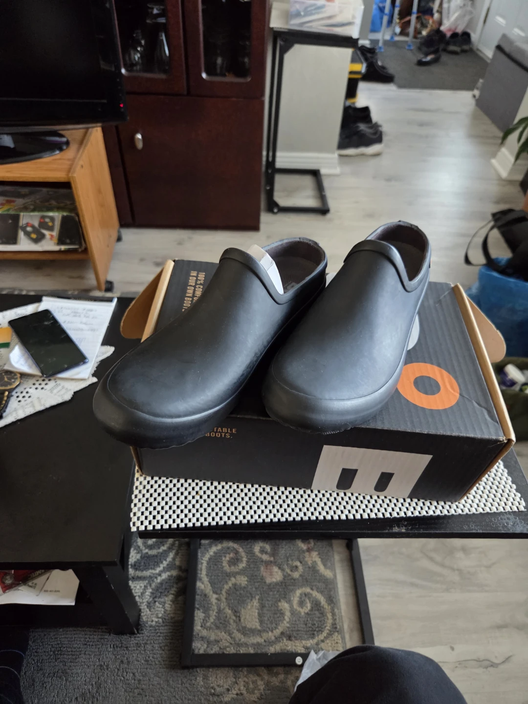 Bogs Black Slip-On Clogs