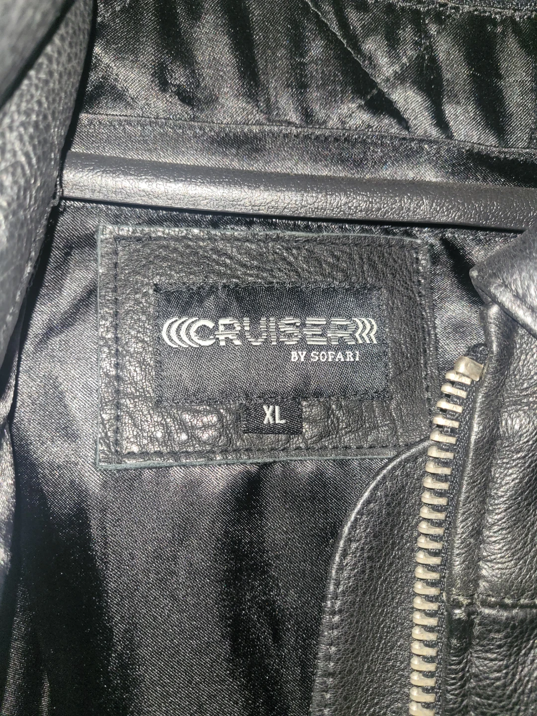 Cruiser by Safari Black Leather Jacket XL