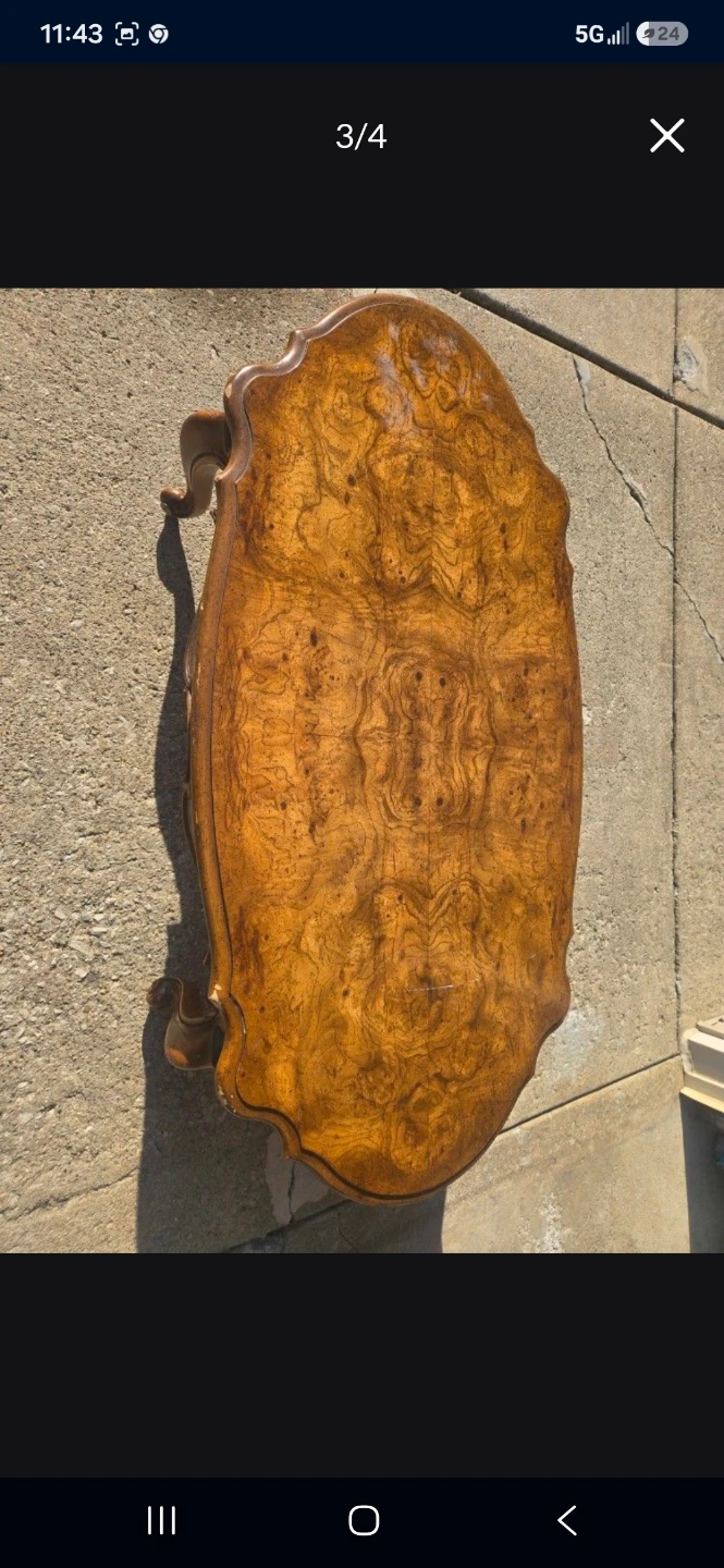Vintage Carved Wood Coffee Table - photo 3
