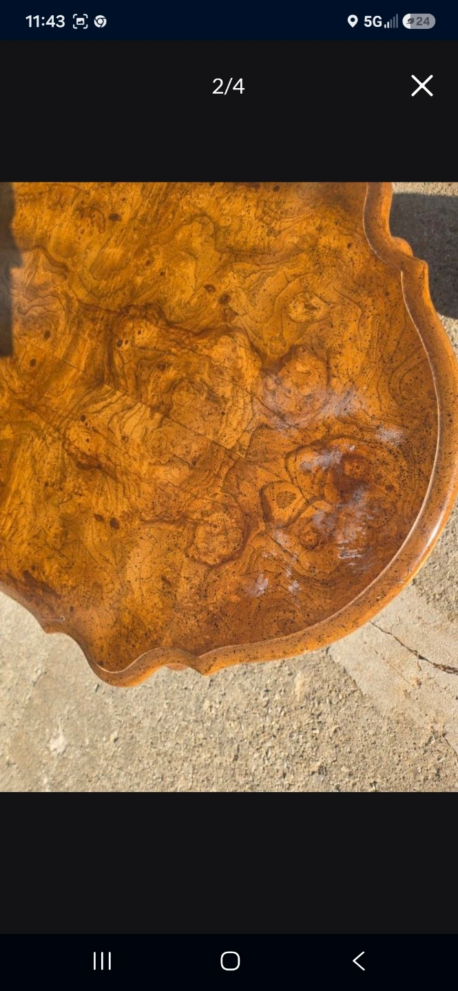Vintage Carved Wood Coffee Table - photo 4