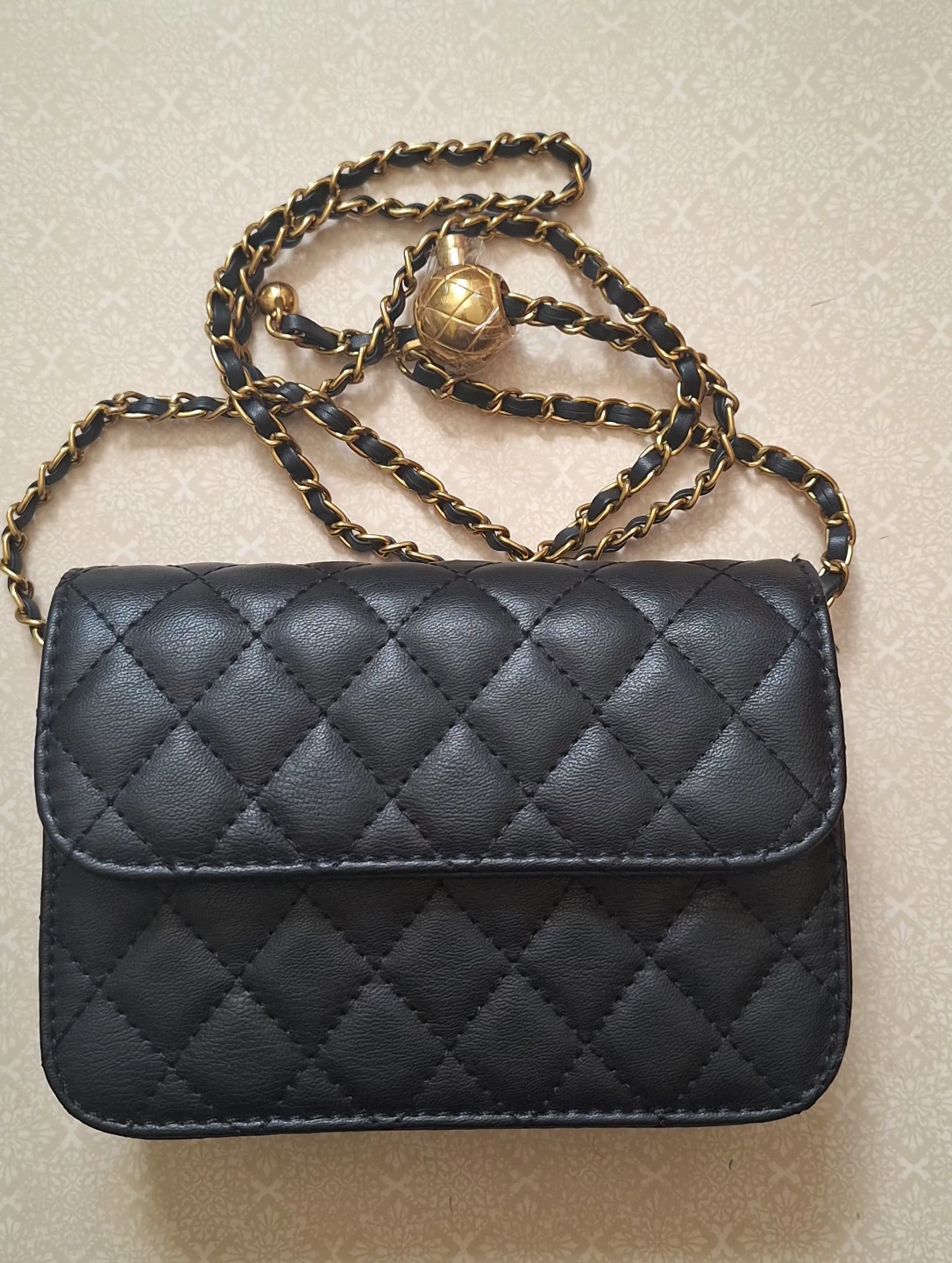 Black Quilted Crossbody Purse