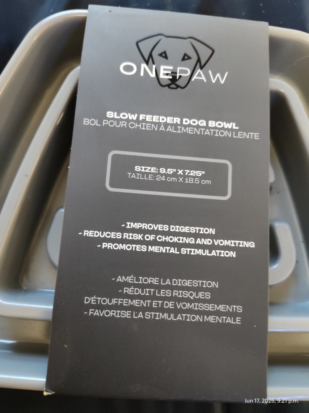 ONEPAW Slow Feeder Dog Bowl ⚽