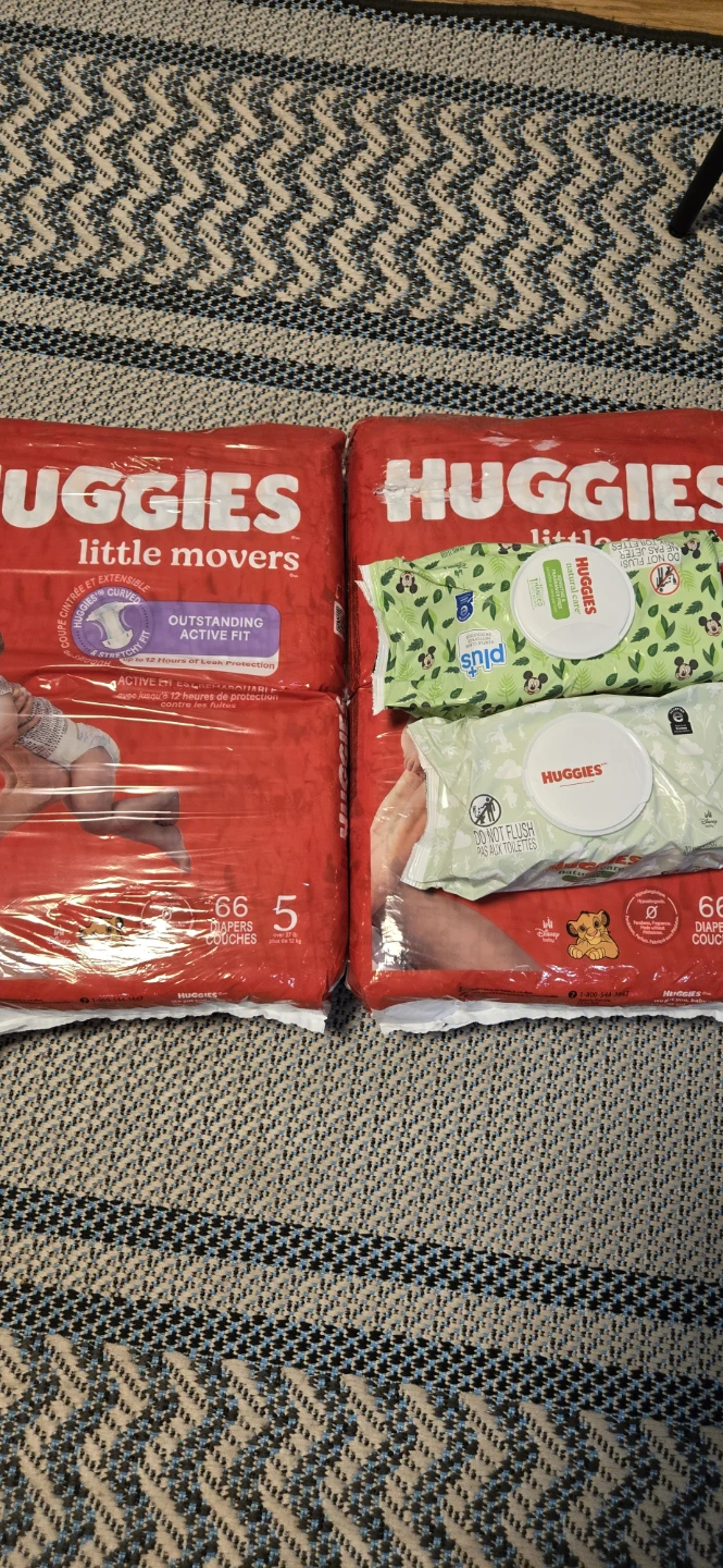 Huggies Little Movers Diapers Size 5 & Wipes Bundle - photo 3