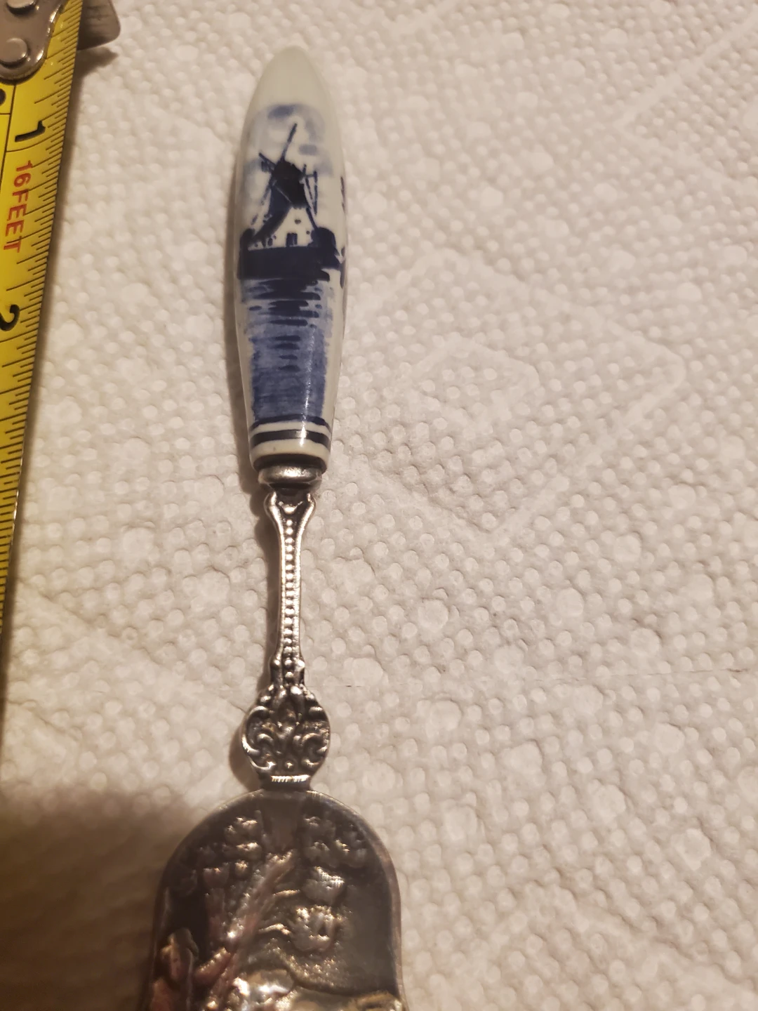 Vintage Bell-Shaped Spoon with Delft Blue Handle - photo 3