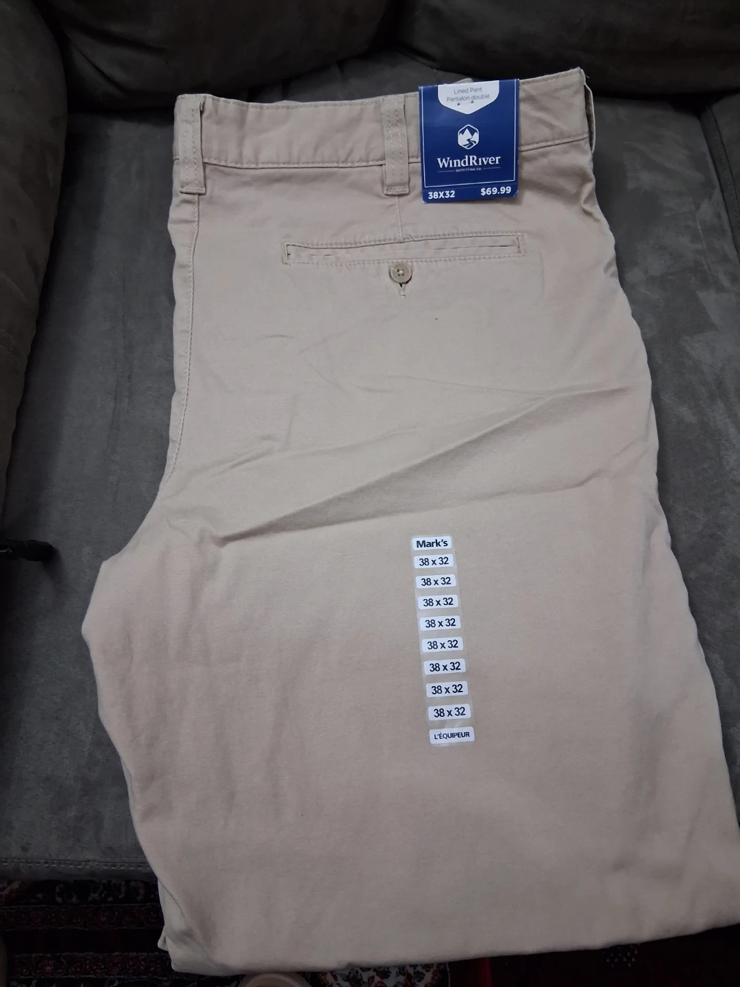 WindRiver Khaki Pants with Plaid Lining 38x32 - photo 5