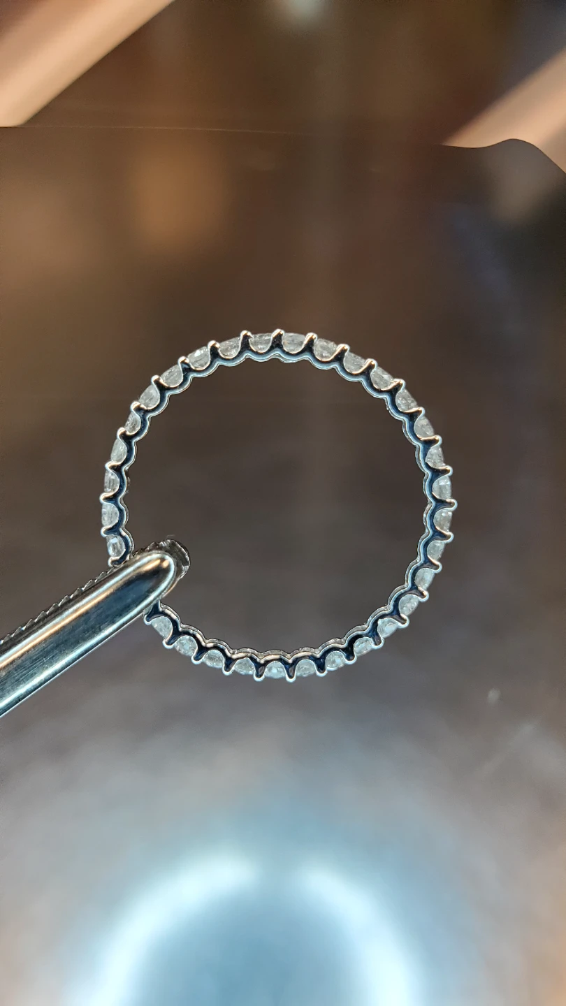 1 Ct Natural Diamond Full Eternity Ring 18k wg - photo 5