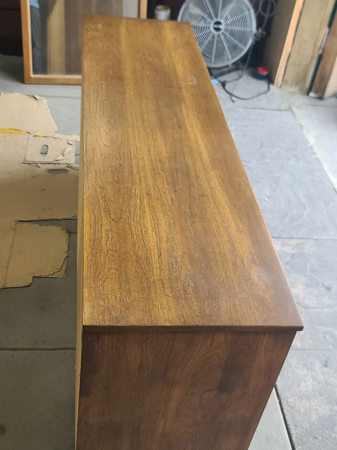 Vintage 1970s Walnut Credenza / Sideboard Wirh Mirror - photo 5