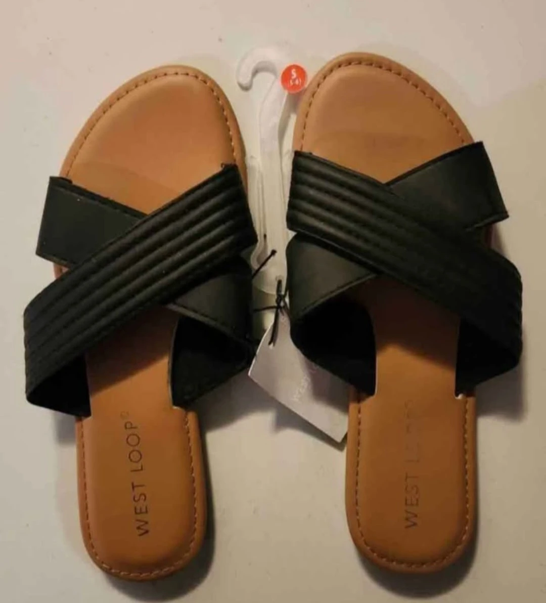 West Loop Black Slide Sandals Size S (5-6)