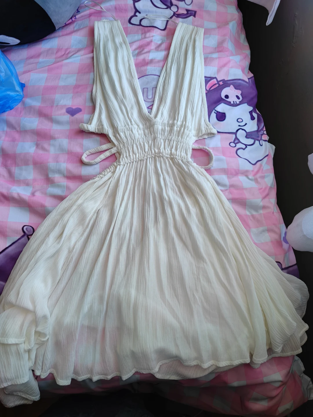 Women's White Cut-out Maxi Dress