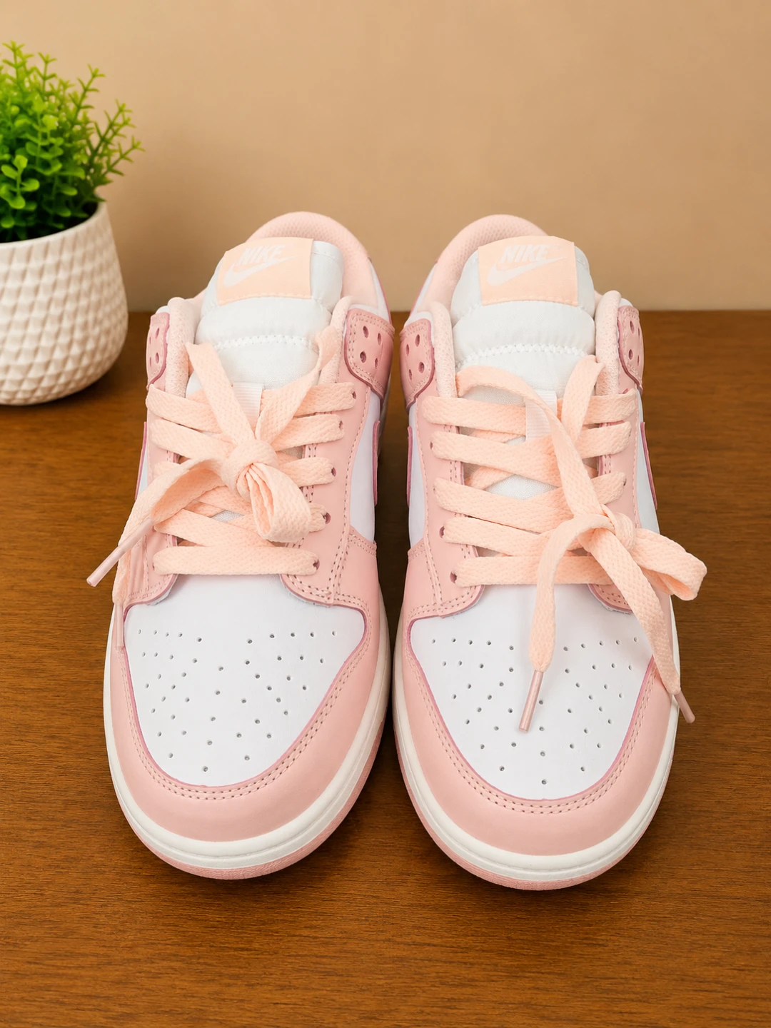 Nike Dunk Low Pink White Women's Shoes