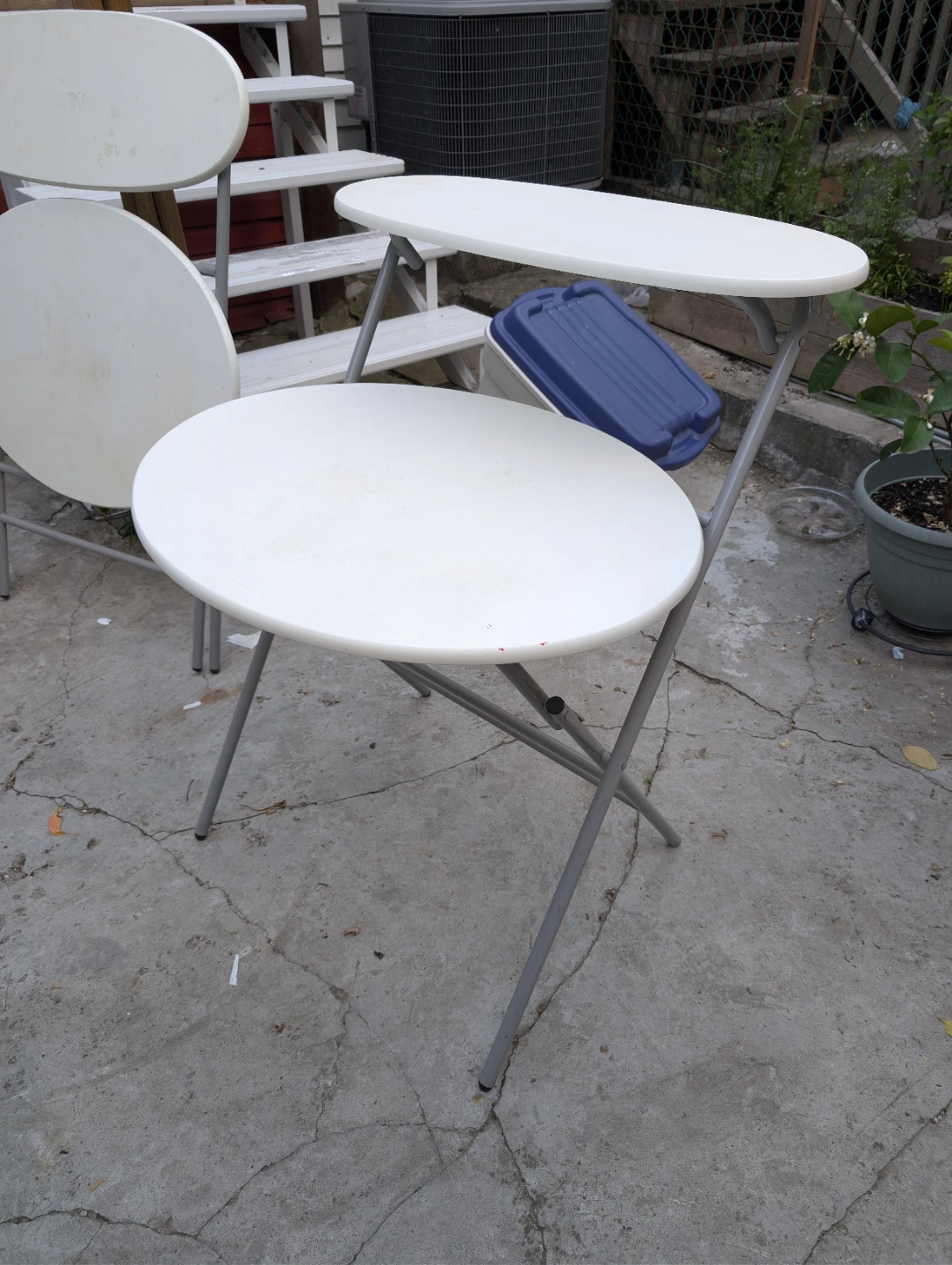 Folding White Tables