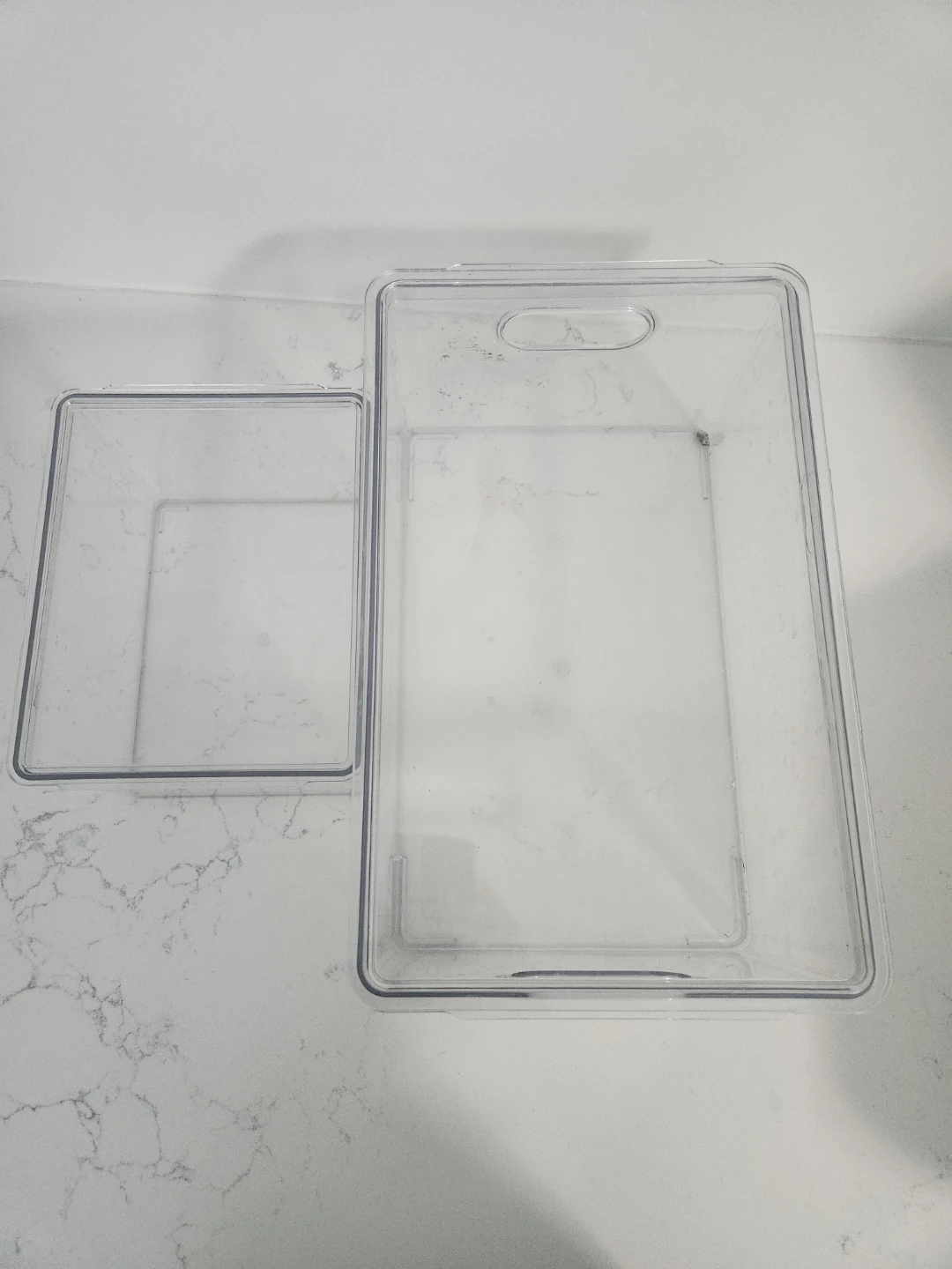 Clear Storage Bins with Handles (Set of 2) - photo 2