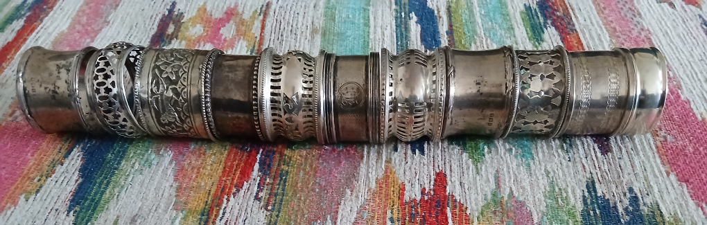 Set of 9 Silver Napkin Rings