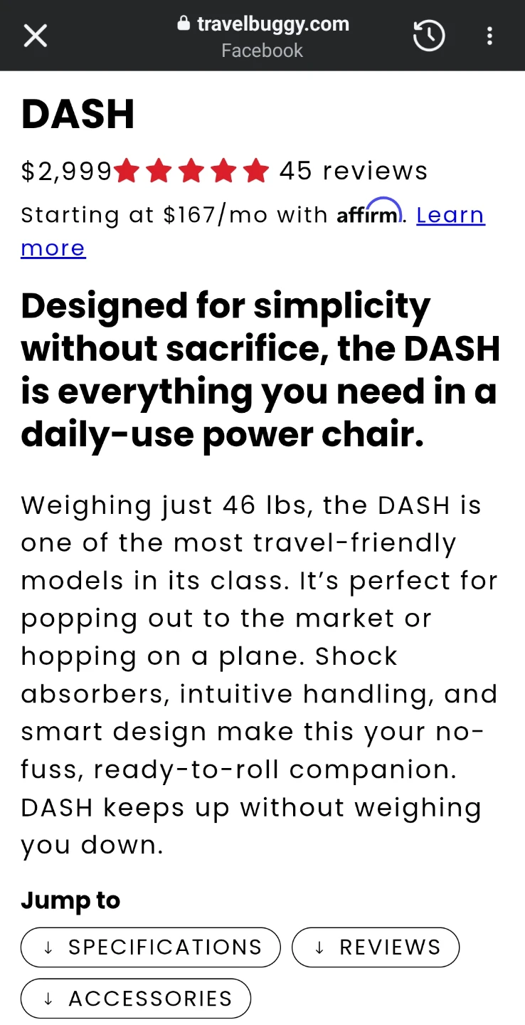 Travel Buggy DASH Power Chair - photo 2