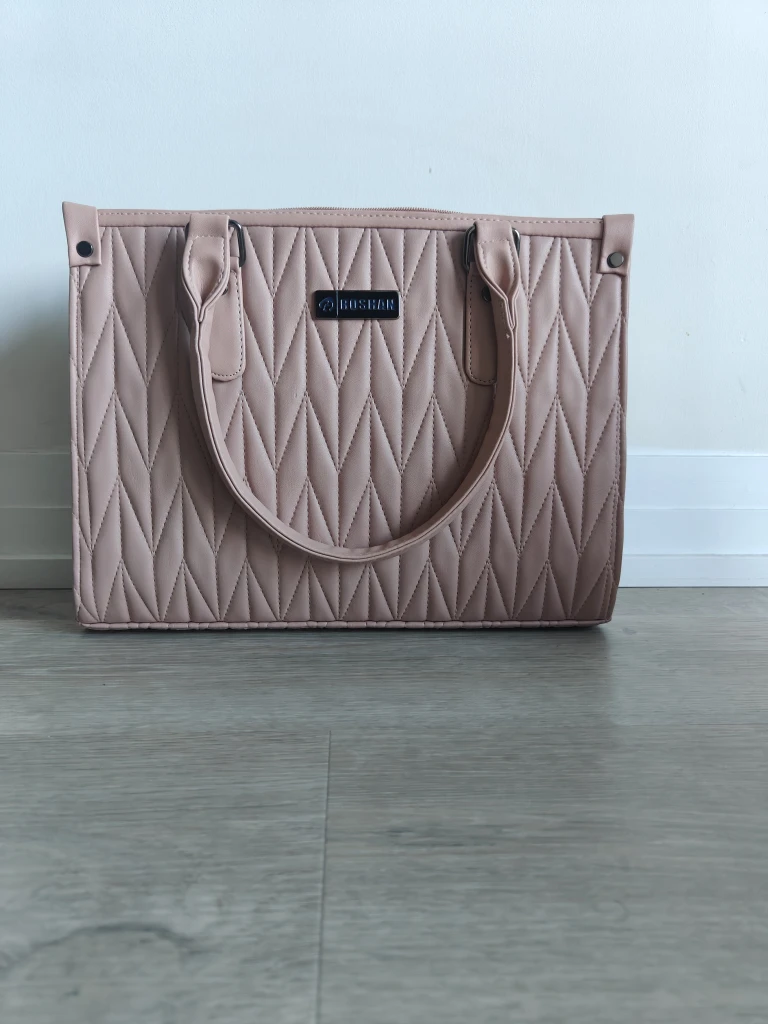 BOSSAR Pink Quilted Tote Bag Set - photo 2