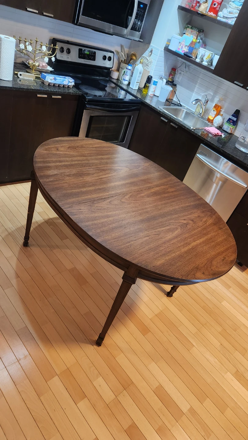Dark Wood Oval Dining Table - photo 2