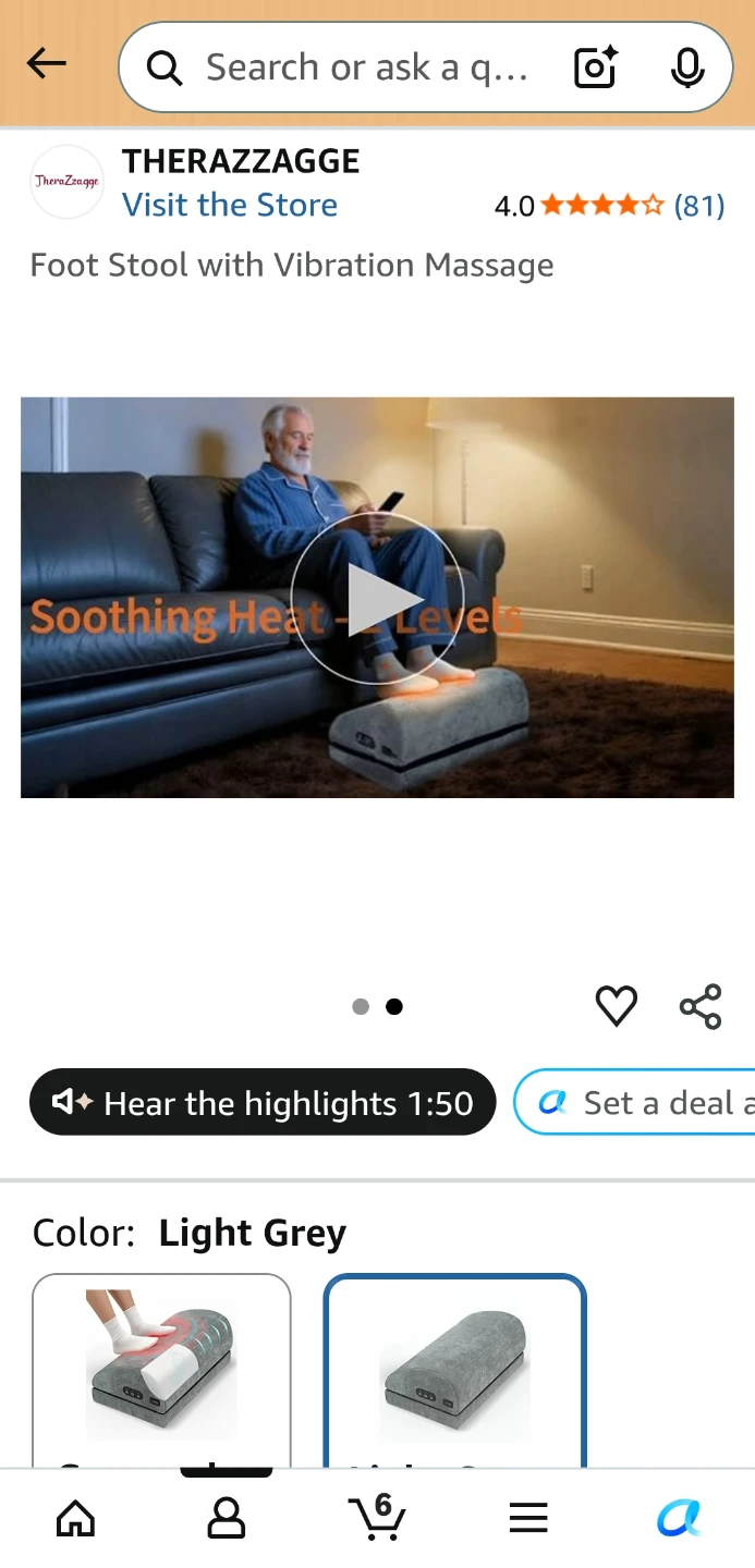 ⚽ Therazzagge Foot Stool with Vibration Massage - photo 2