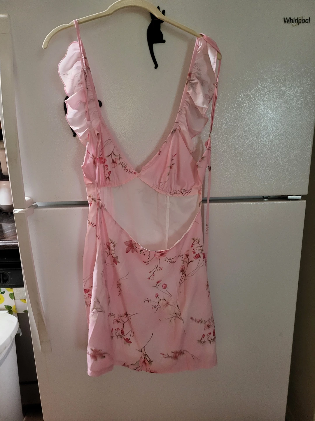 Fits like x small, pink halter dress. - photo 2