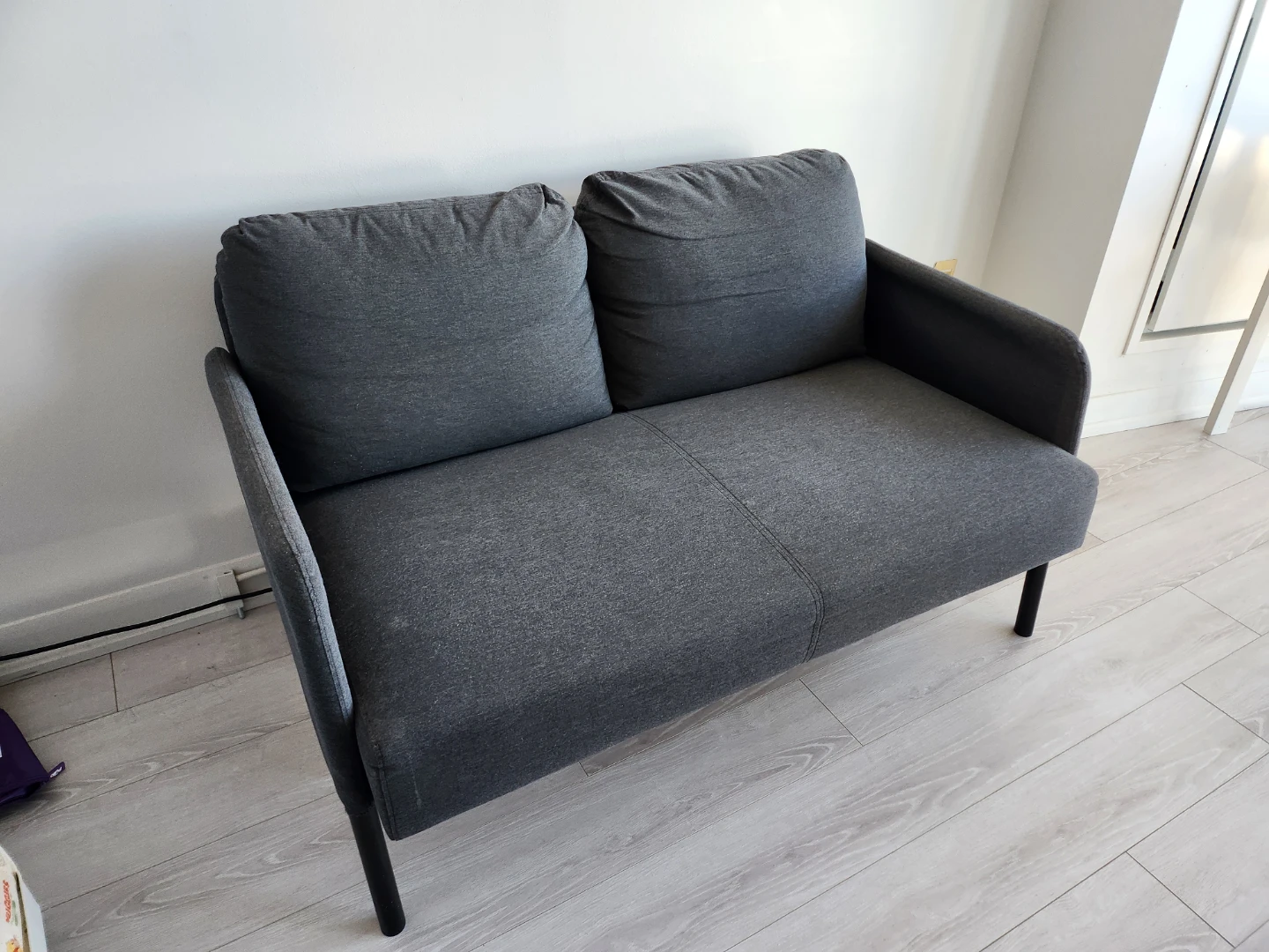 IKEA GLÖSTAD Sofa – Dark Gray, Excellent Condition