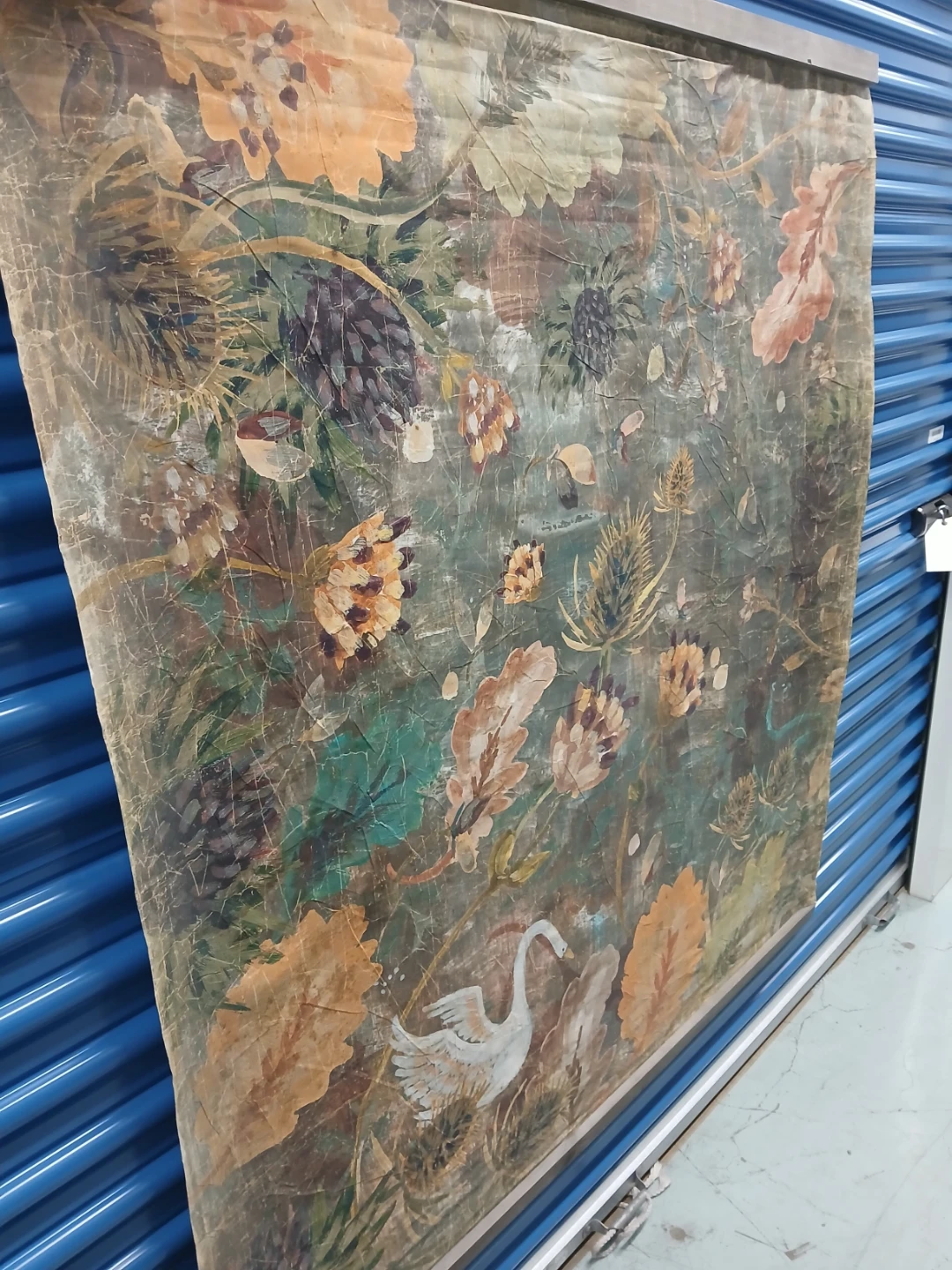 Vintage Floral Swan Wall Hanging Tapestry