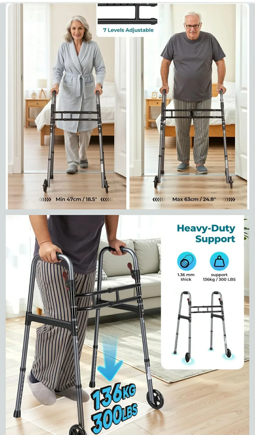 Adjustable Walker with Wheels - photo 2