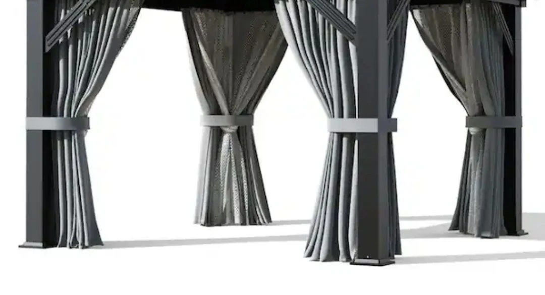 Grey Gazebo Curtains - photo 5
