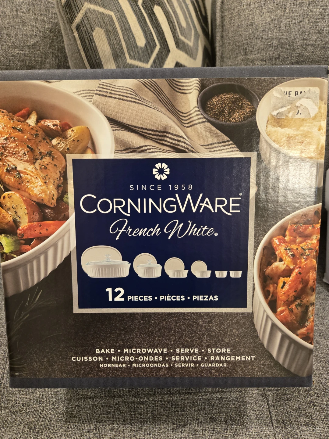CorningWare French White 12-Piece Bakeware Set