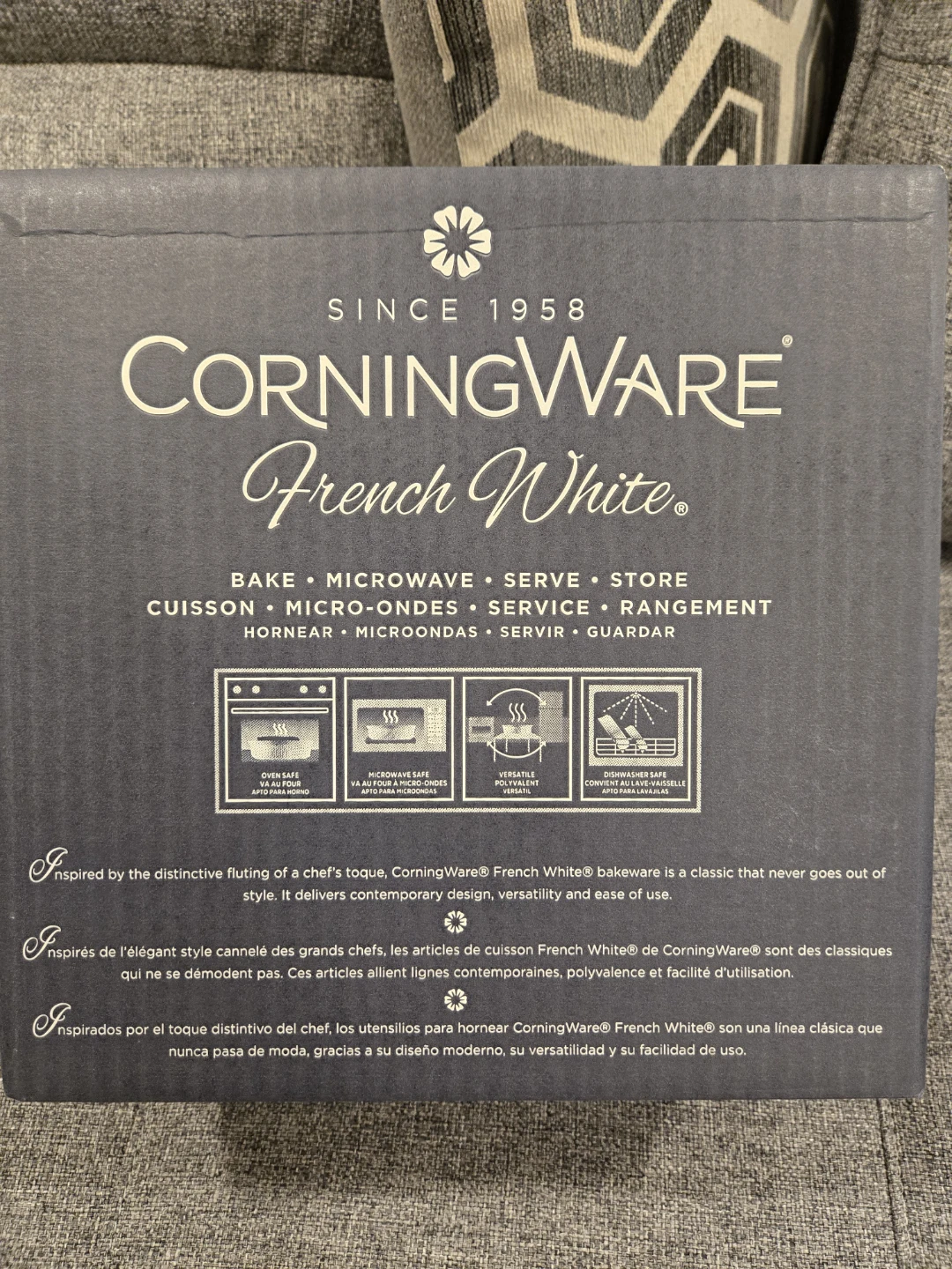 CorningWare French White 12-Piece Bakeware Set - photo 3