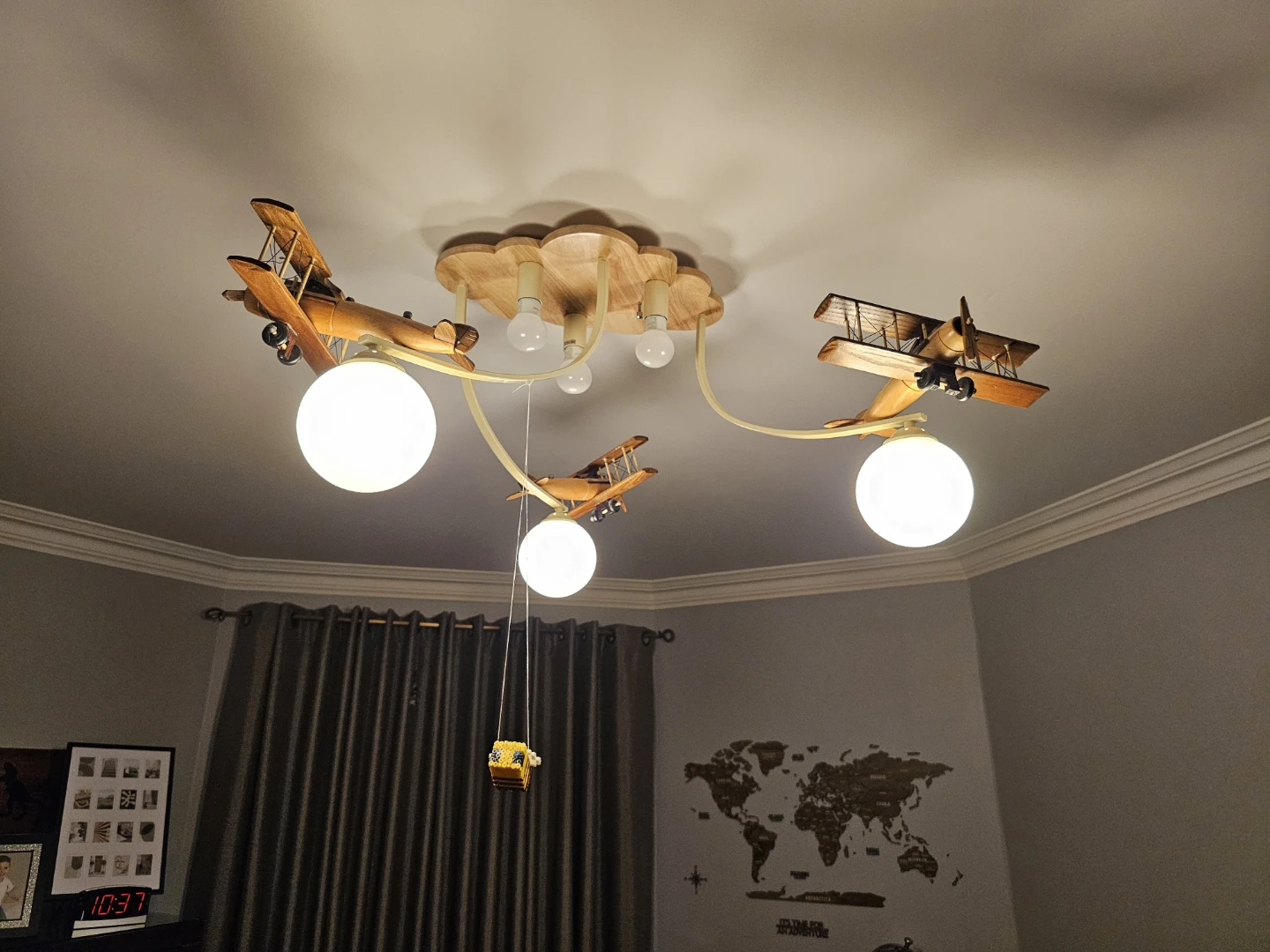Wooden Airplane Ceiling Light Fixture - photo 2