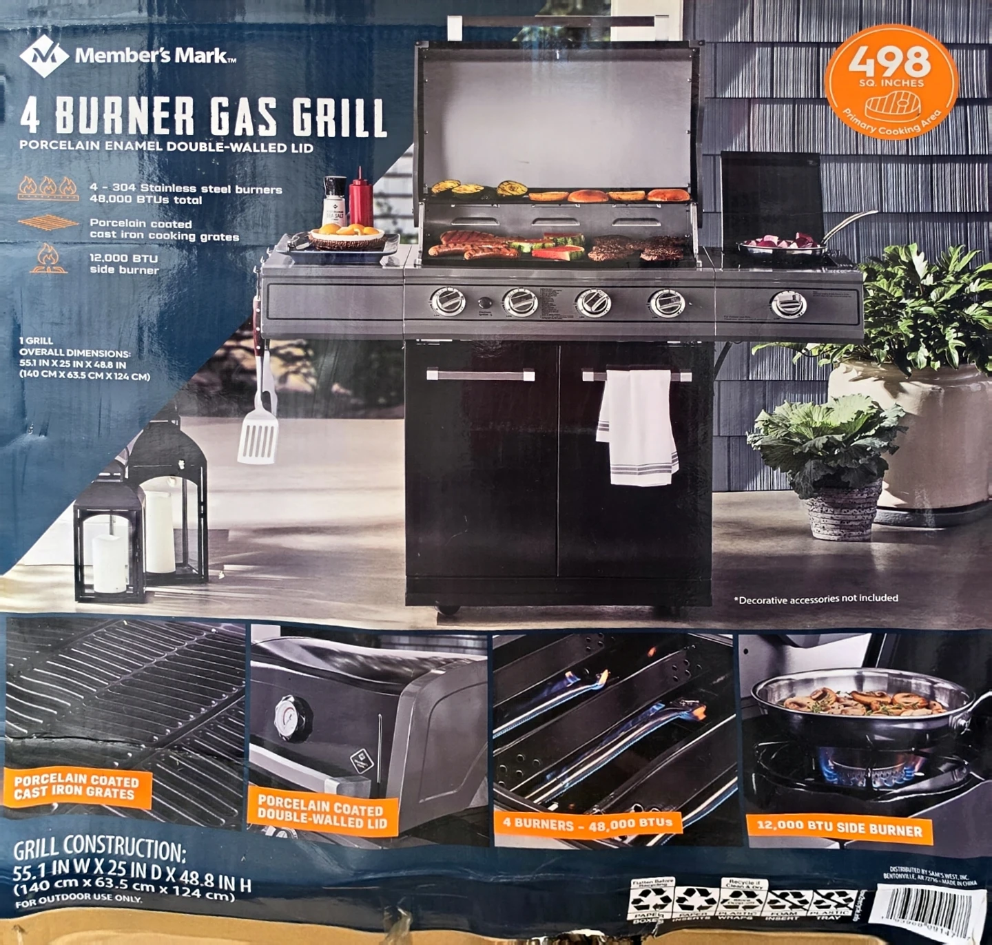 Member's Mark 4 Burner Gas Grill