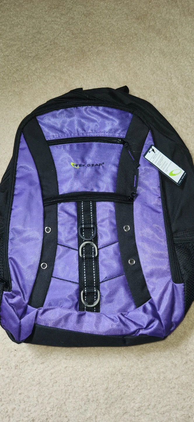 Tek Gear Black & Purple Backpack - photo 2