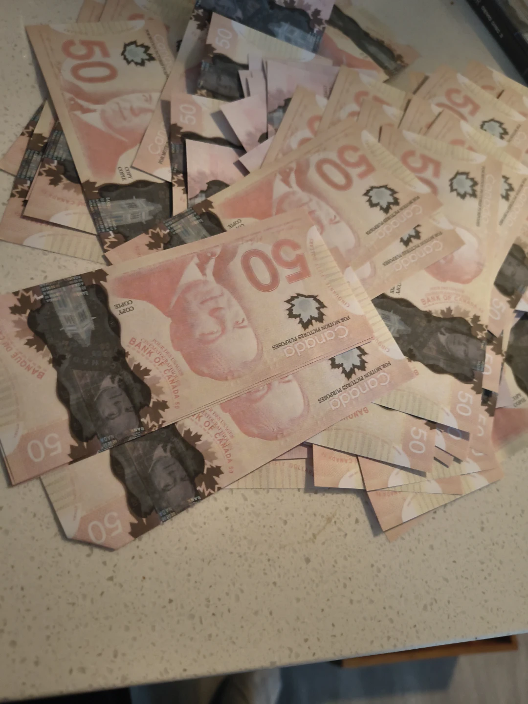 Canada $50 Banknotes (for motion picture purposes)