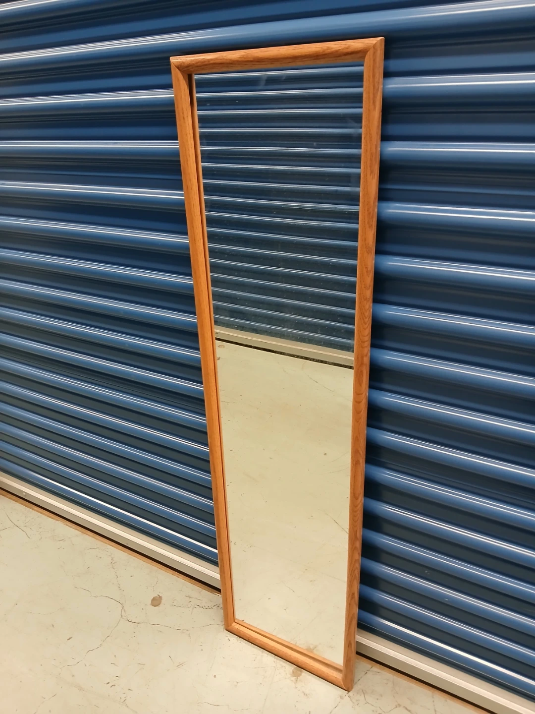 Full Length Mirror with Wooden Frame 50"×14" - photo 2