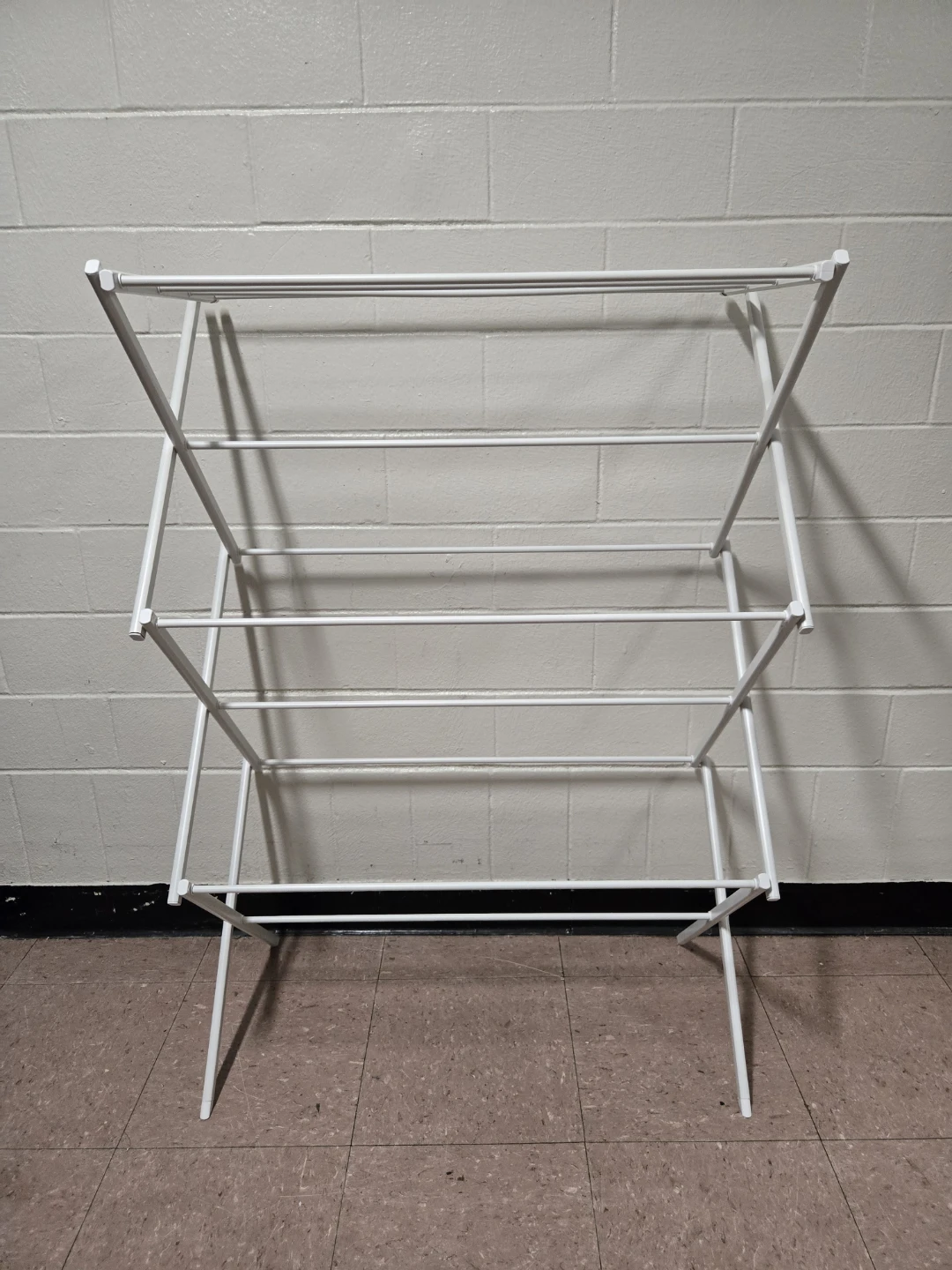 Classic Folding Clothes Drying Rack - Compact White Metal