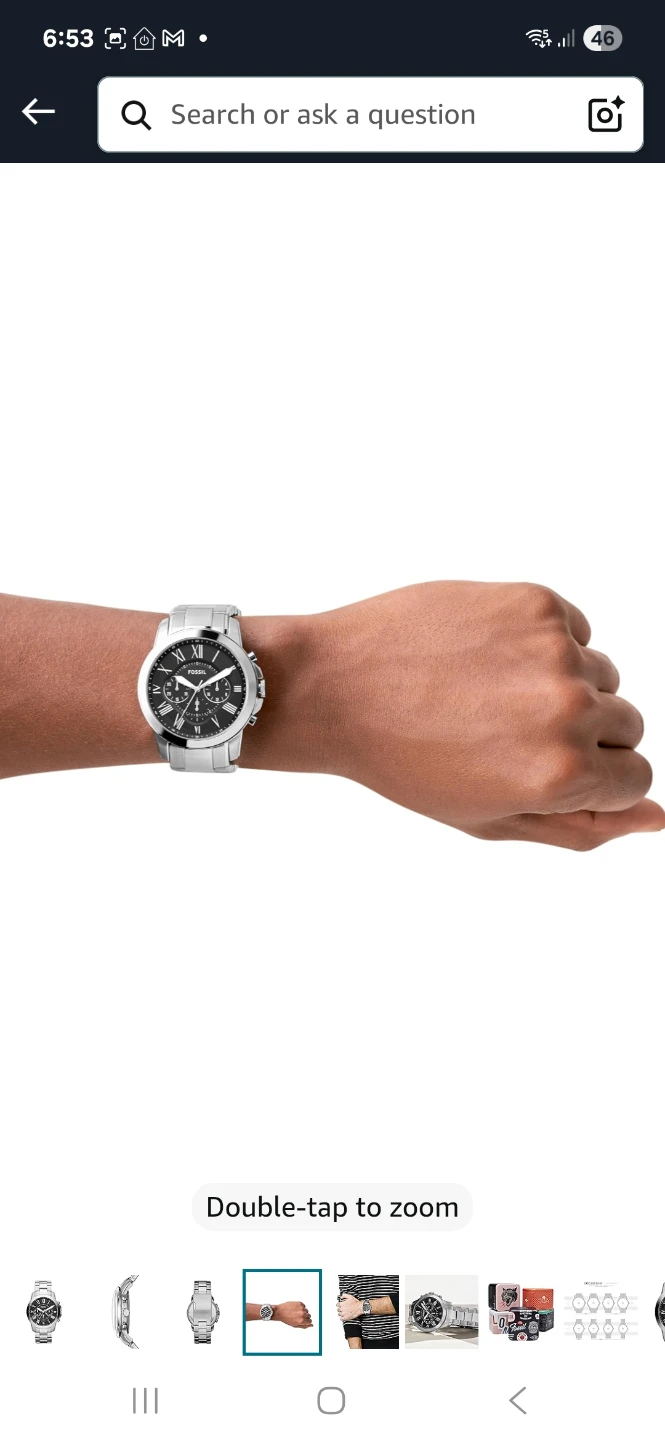 New Fossil Men's Grant Quartz Stainless Steel Chronograph Watch - photo 3