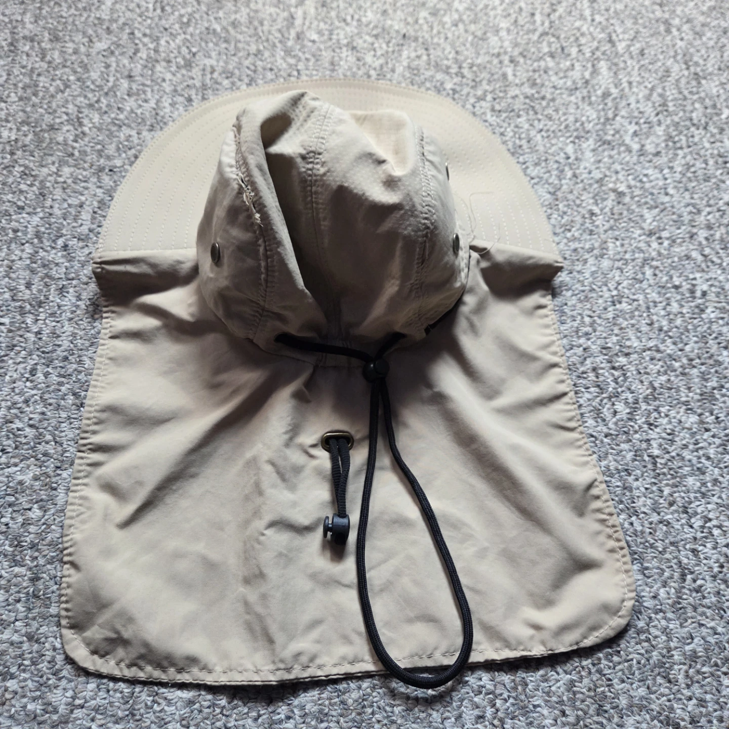 ⚽️ Tan Sun Hat with Neck Flap - photo 2