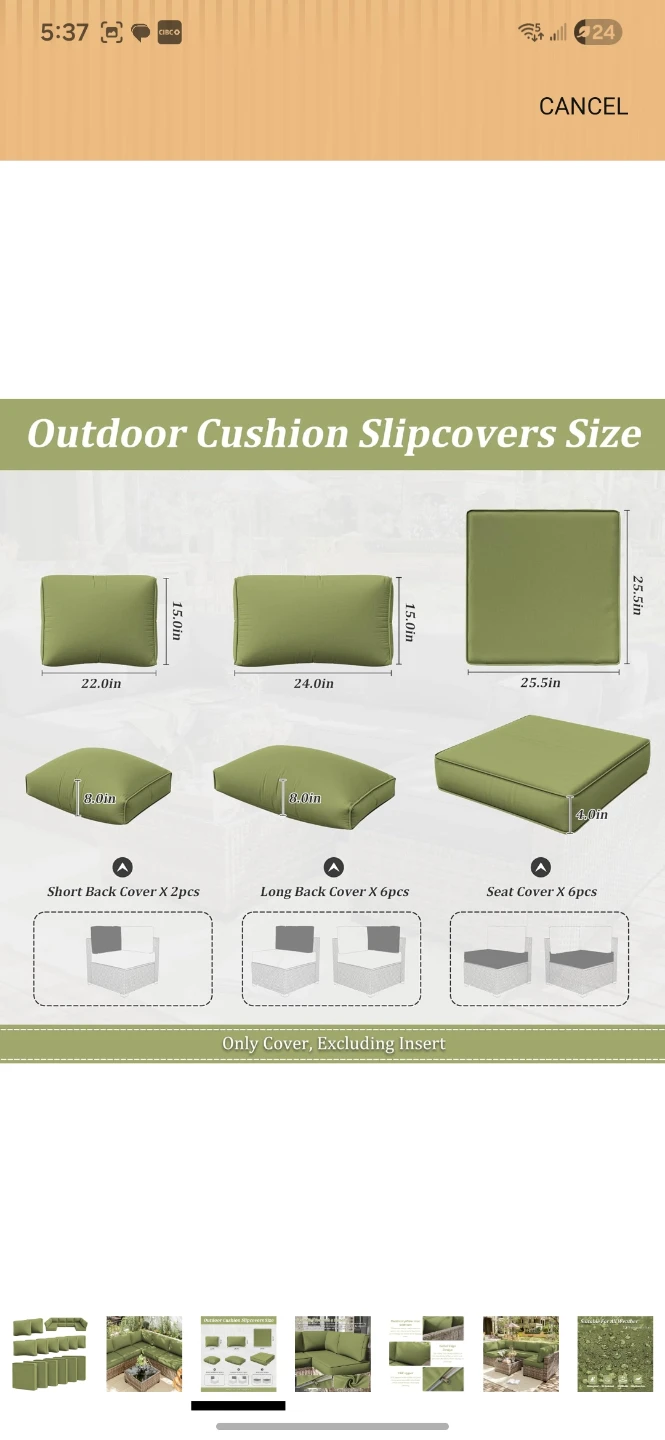 New outdoor couch cushion covers - photo 4