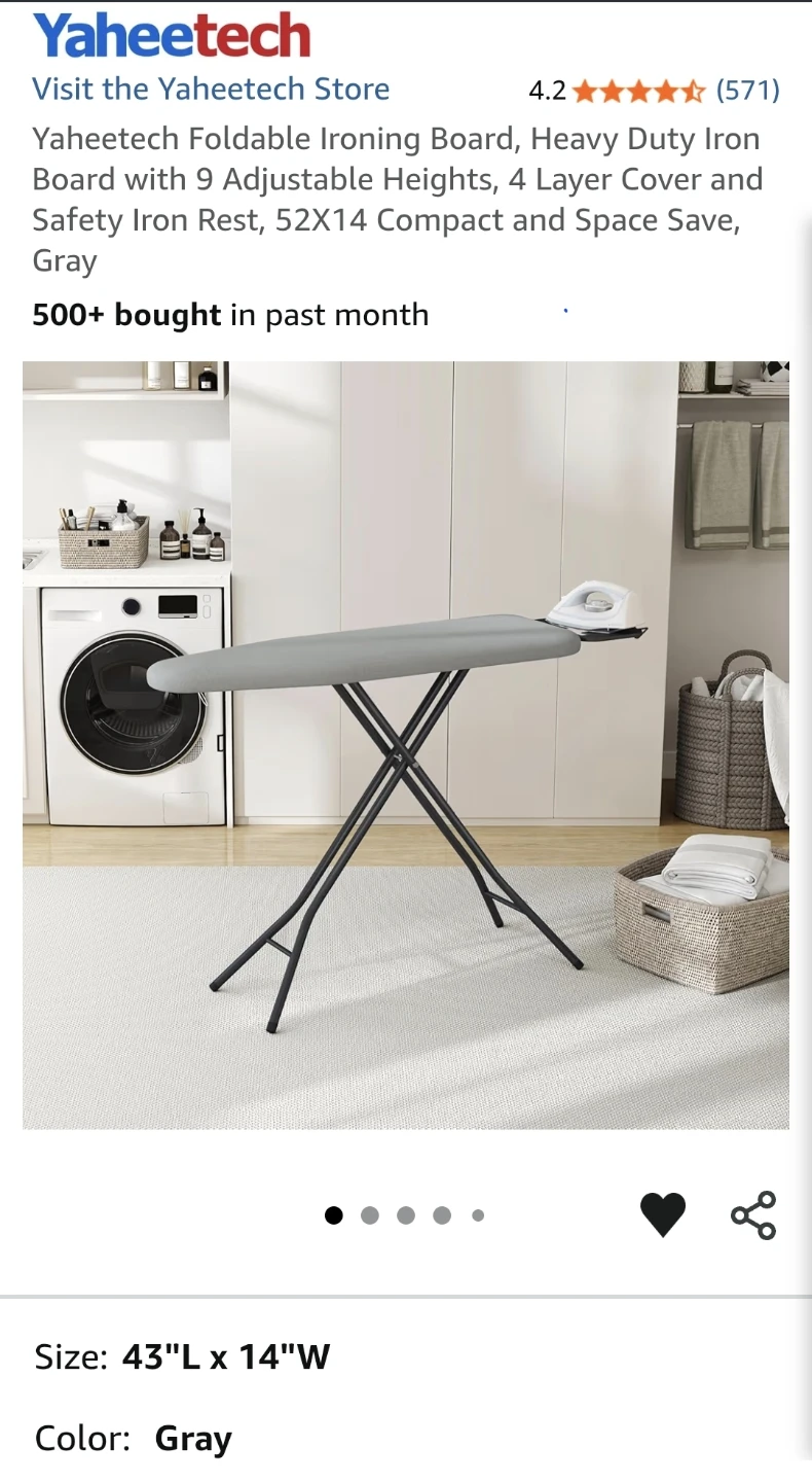 Yaheetech Foldable Ironing Board - photo 3