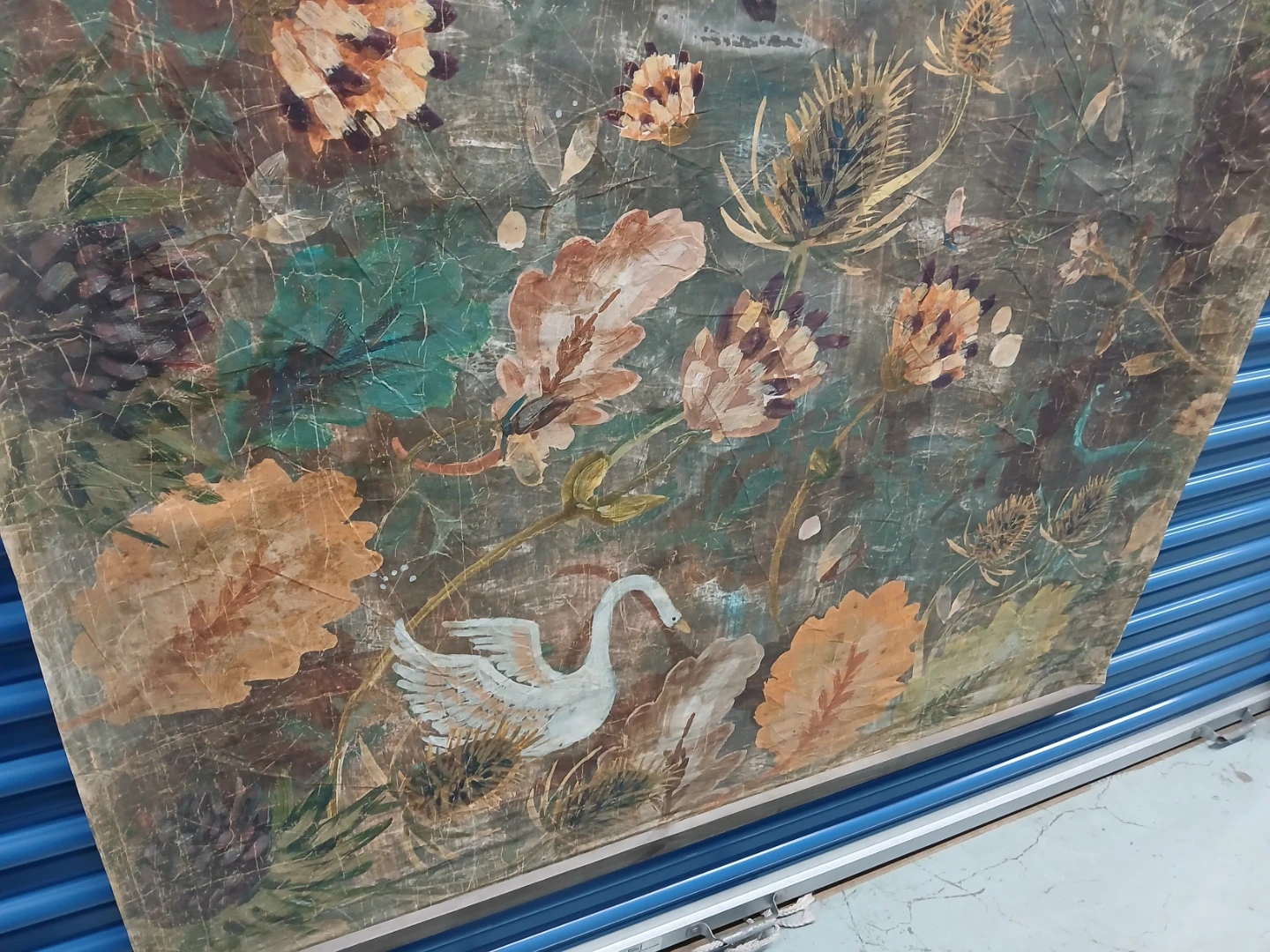 Vintage Floral Swan Wall Hanging Tapestry - photo 2