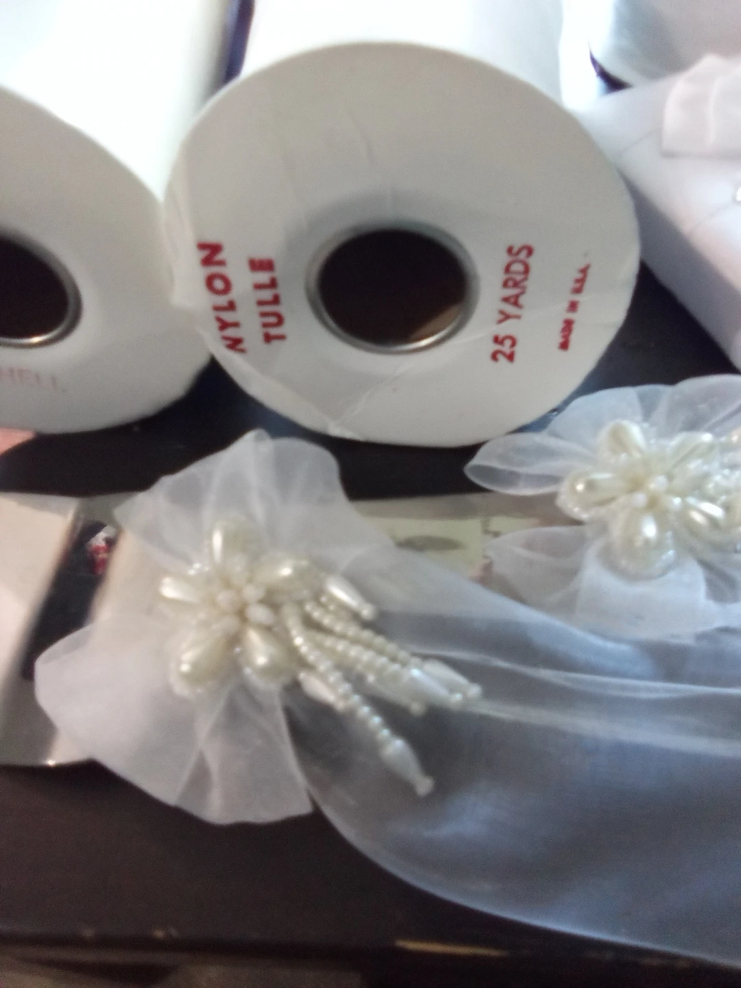Wedding Cake Knife and Tulle Rolls - photo 5