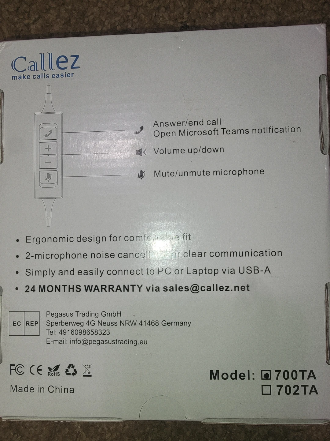 Callez ENC USB Computer Headset with Microphone - photo 3