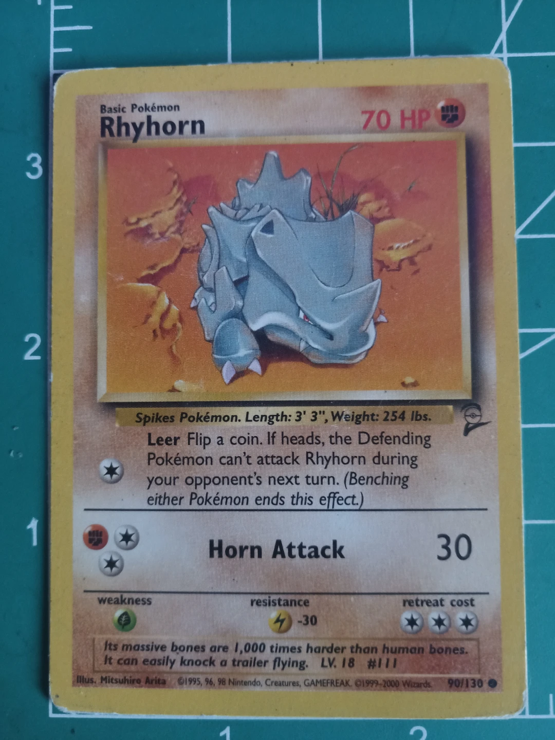Pokemon Rhyhorn Card 90/130