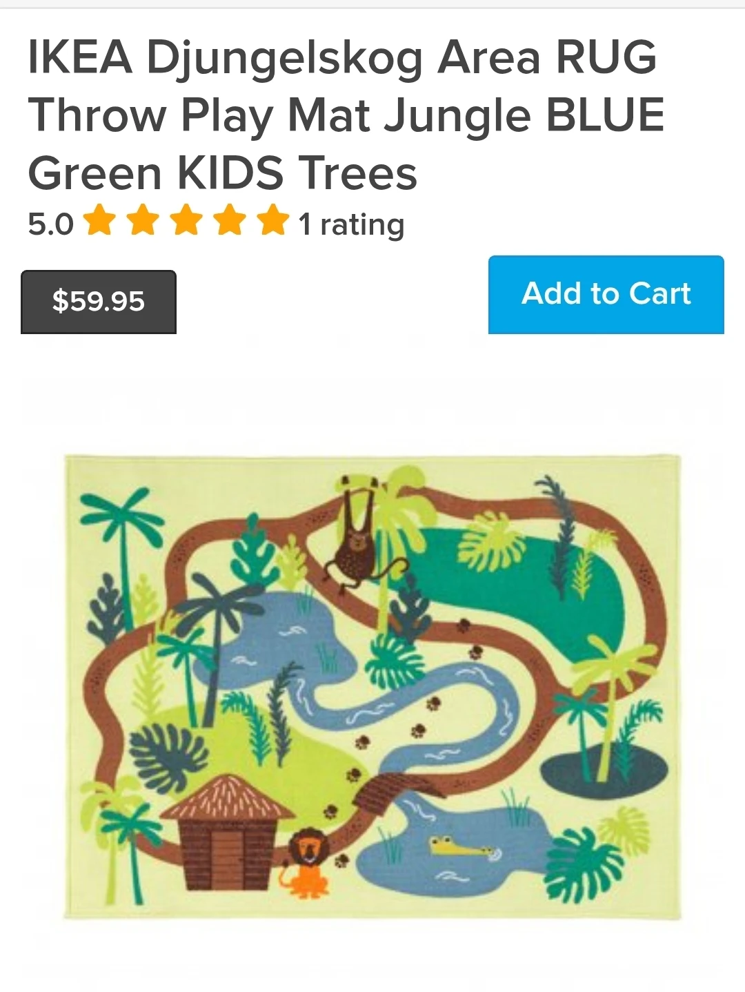 IKEA Djungelskog Area Rug Play Mat - photo 4