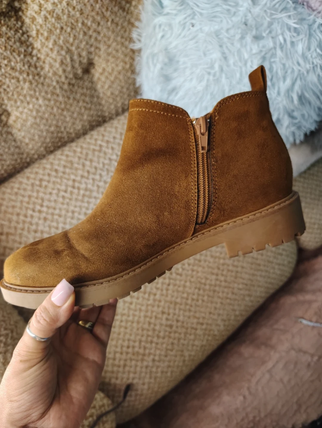 Brown Suede Ankle Boots - photo 2