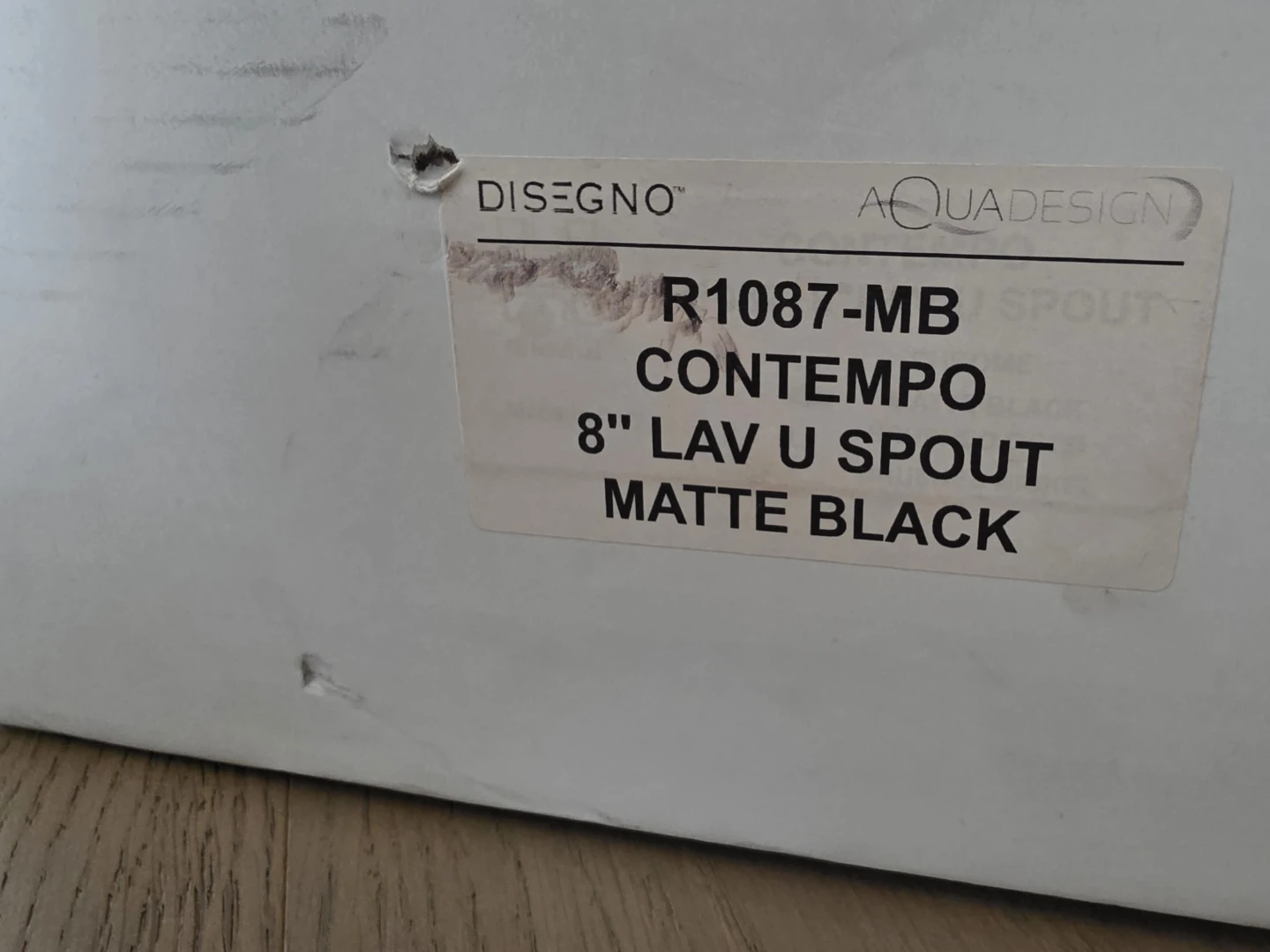 Disegno R1087-MB 8" Lav U Spout Matte Black Faucet
